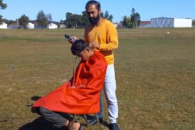 How an Afghan barber set up shop at US base housing thousands